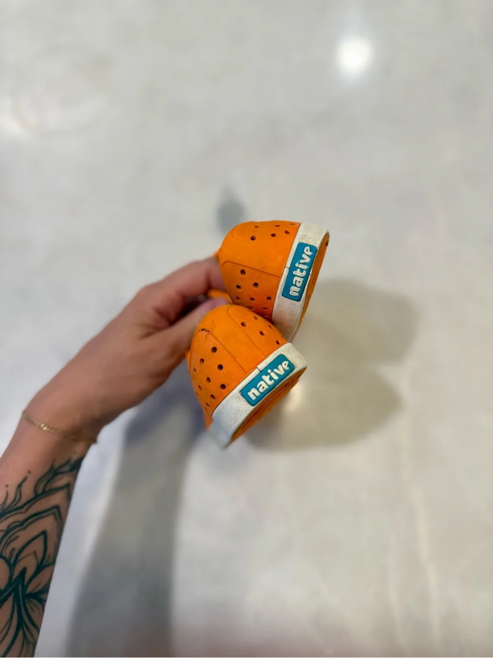 Native Toddler Slip-On Shoes in Orange Size 8